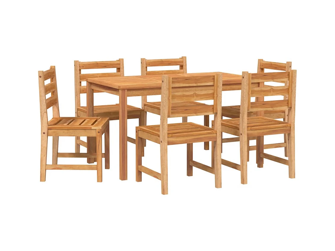 Ensemble à manger de jardin 7 pcs Bois de teck solide