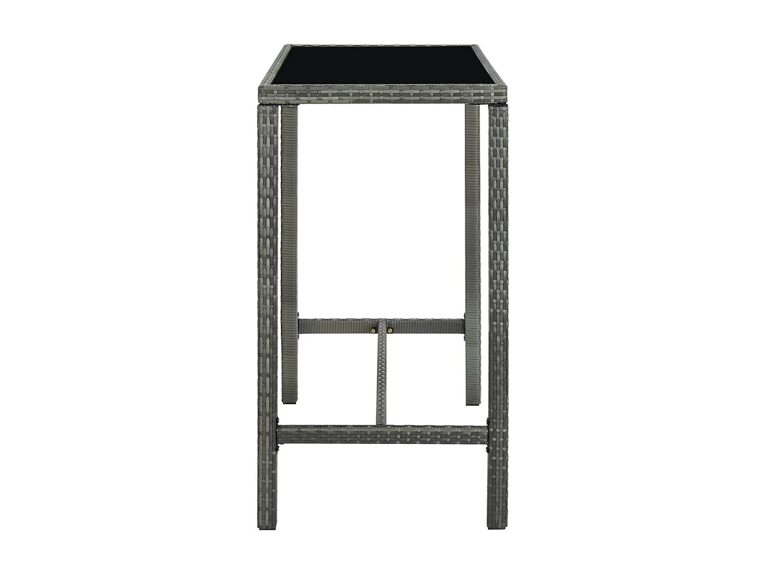 Ensemble de bar de jardin 7 pcs Résine tressée Gris
