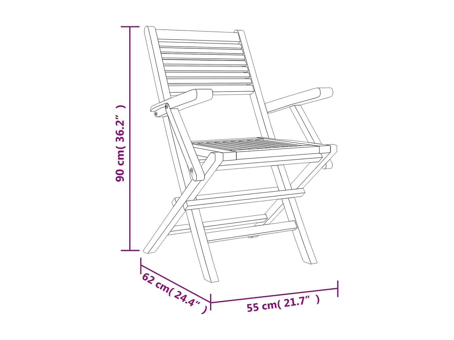Ensemble à manger de jardin 5 pcs Bois de teck massif
