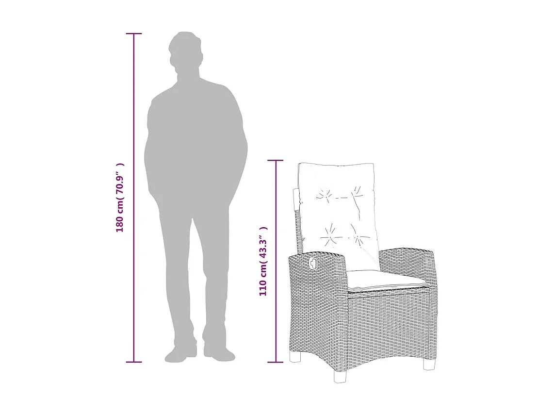 Ensemble à manger de jardin avec coussins 3 pcs Noir