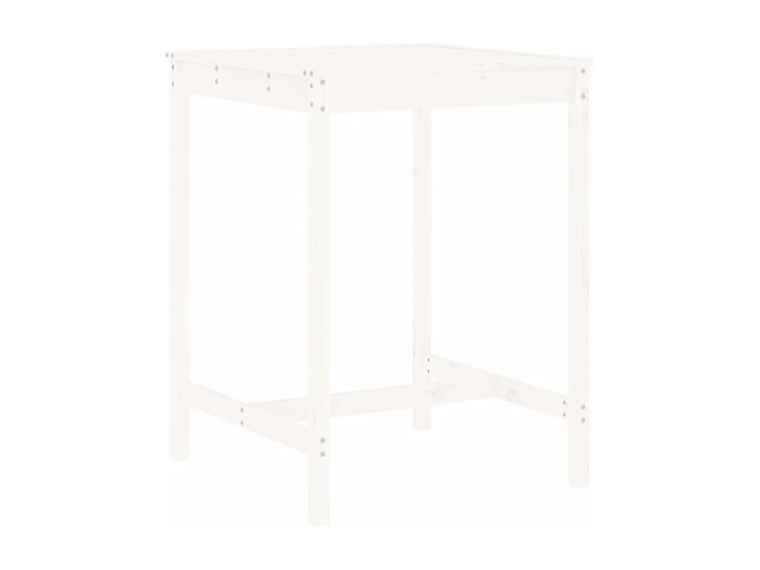 Ensemble de bar de jardin 5 pcs blanc bois massif de pin