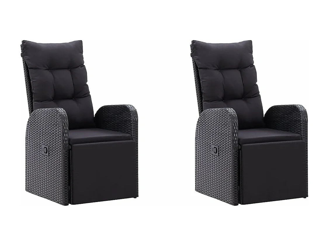 Ensemble de salle à manger de jardin 5 pcs Noir 79