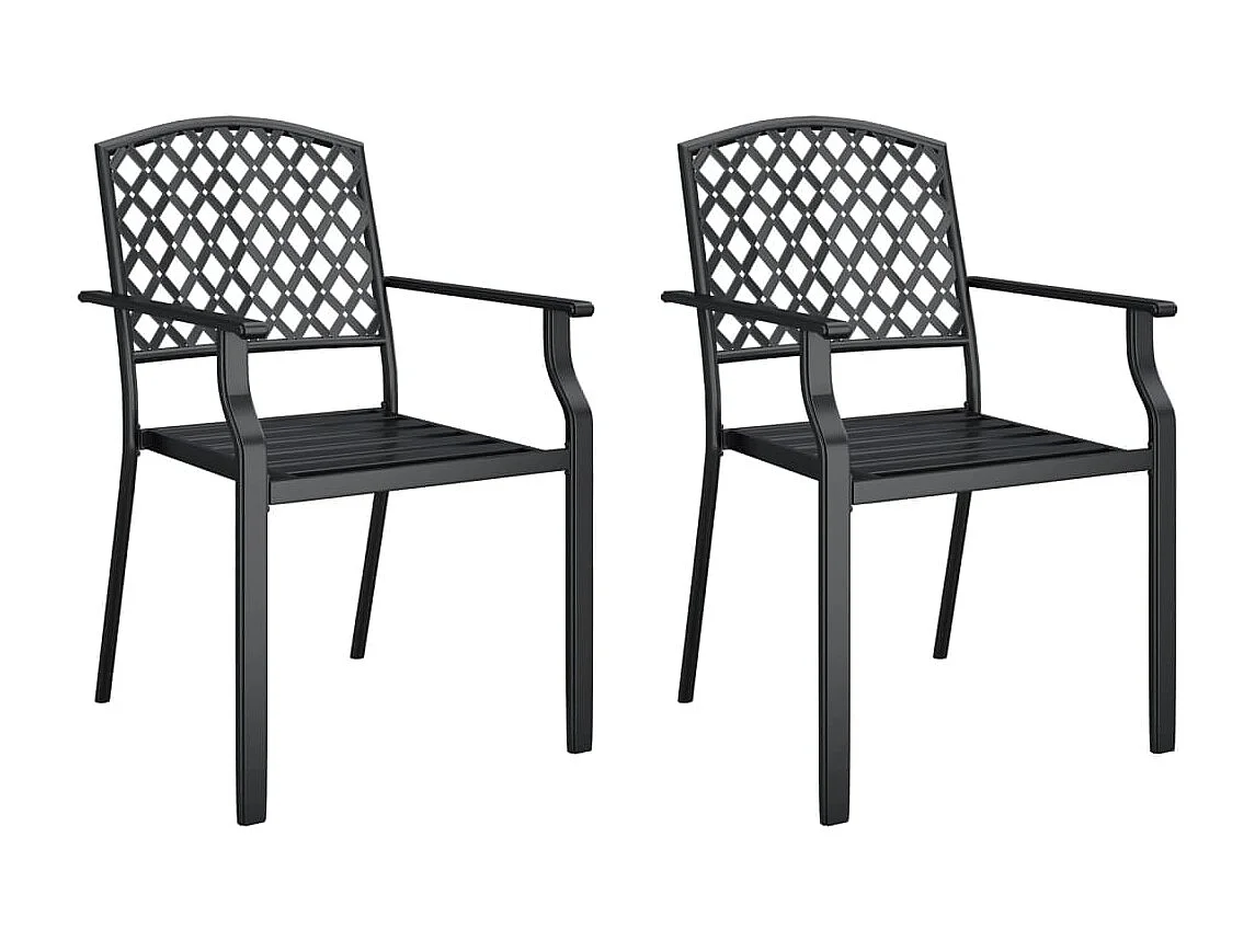 3-delige Tuinset staal antracietkleurig