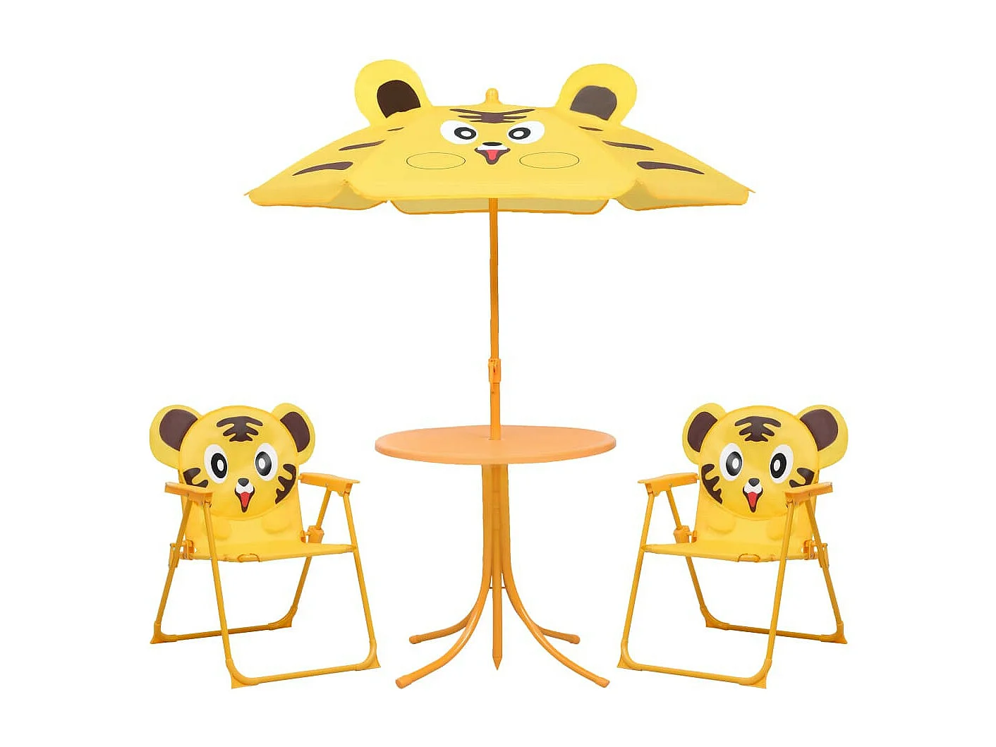 Jeu de bistro avec parasol pour enfants 3 pcs Jaune