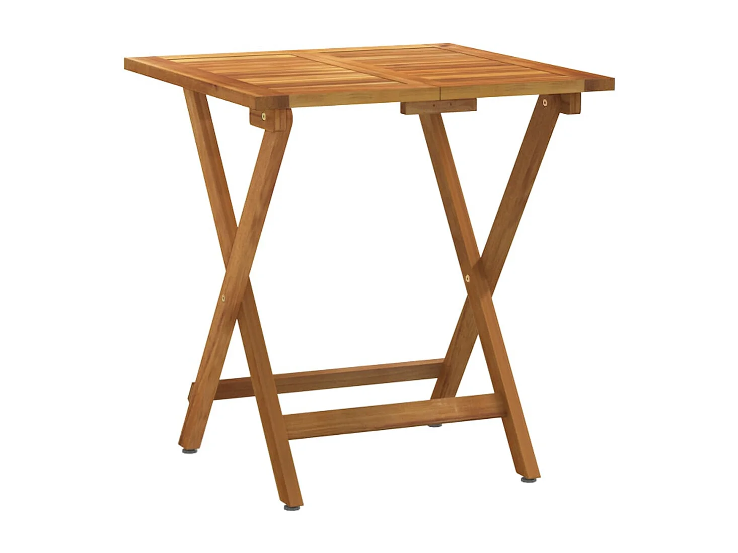 Ensemble de bistro pliable 3 pcs avec coussins Acacia solide