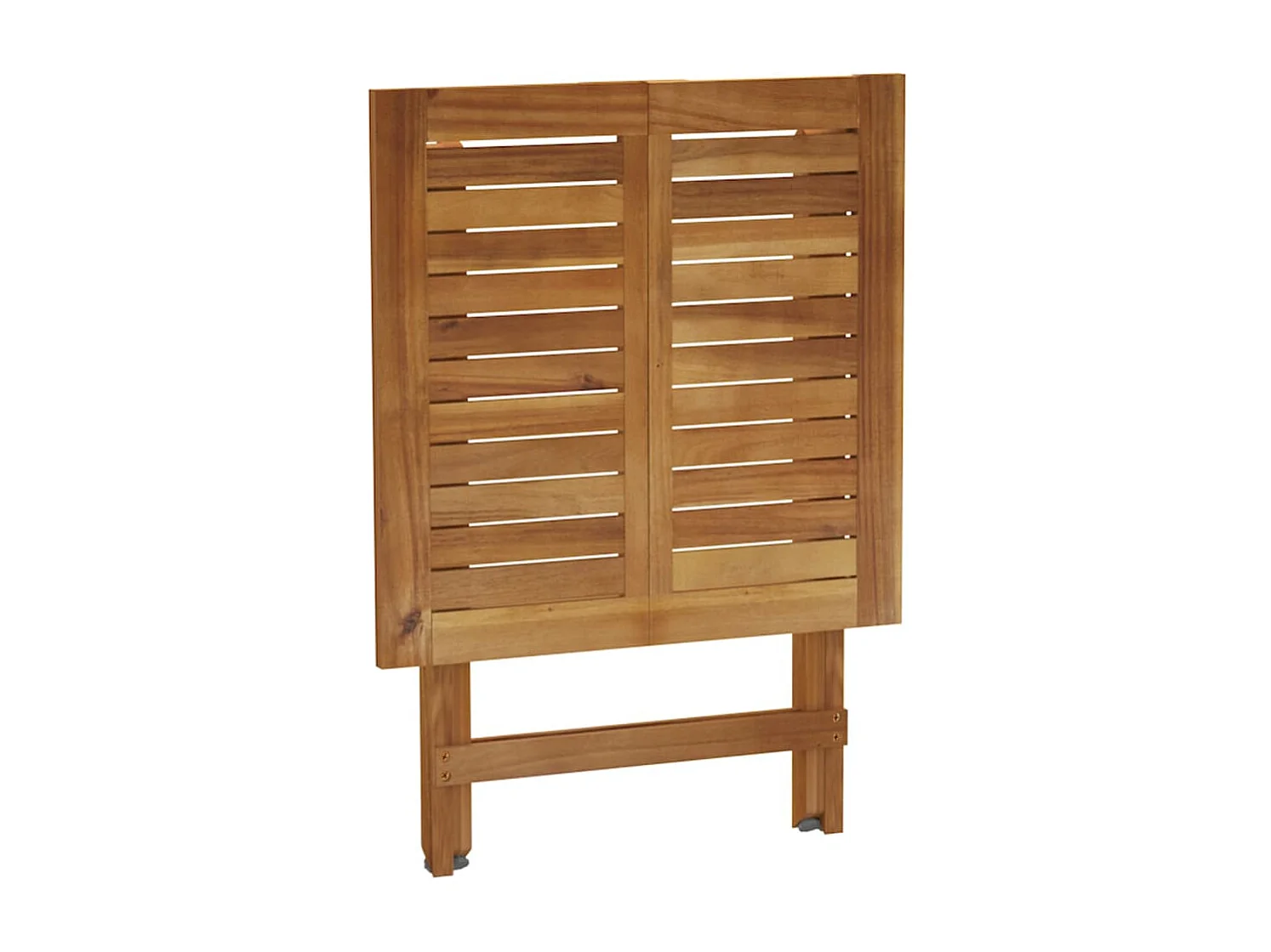 Ensemble de bistro pliable 3 pcs avec coussins Acacia solide