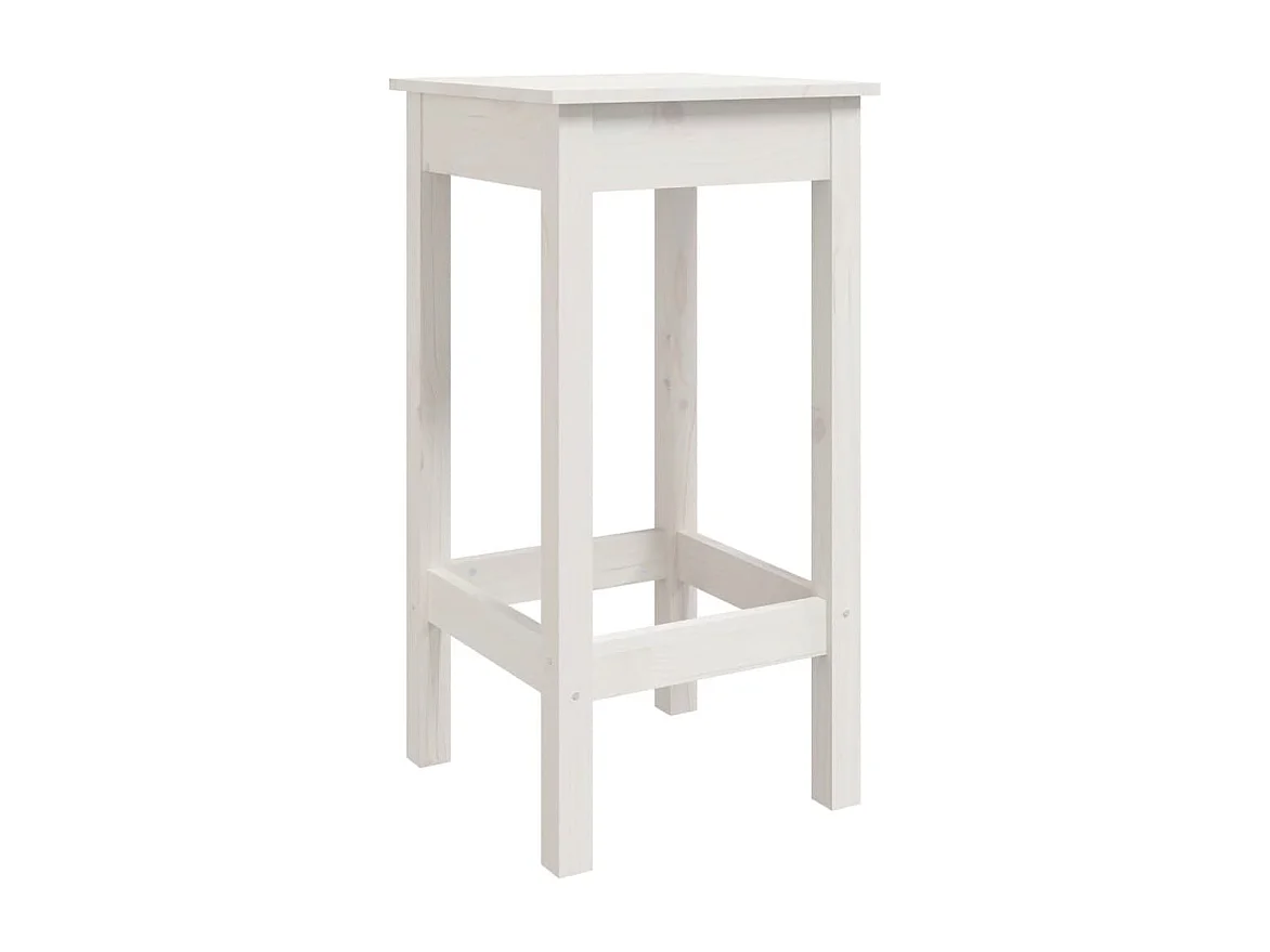 Ensemble de bar de jardin 9 pcs blanc bois de pin massif