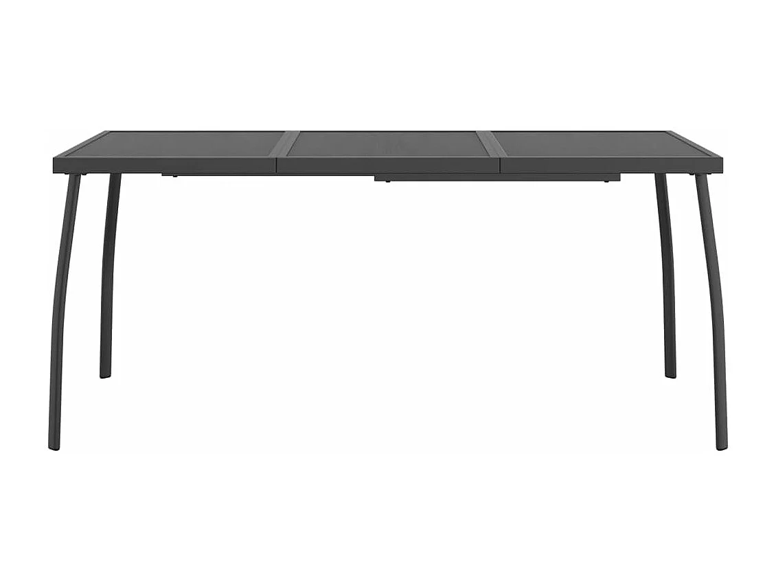 Ensemble à manger de jardin 7 pcs anthracite métal maille