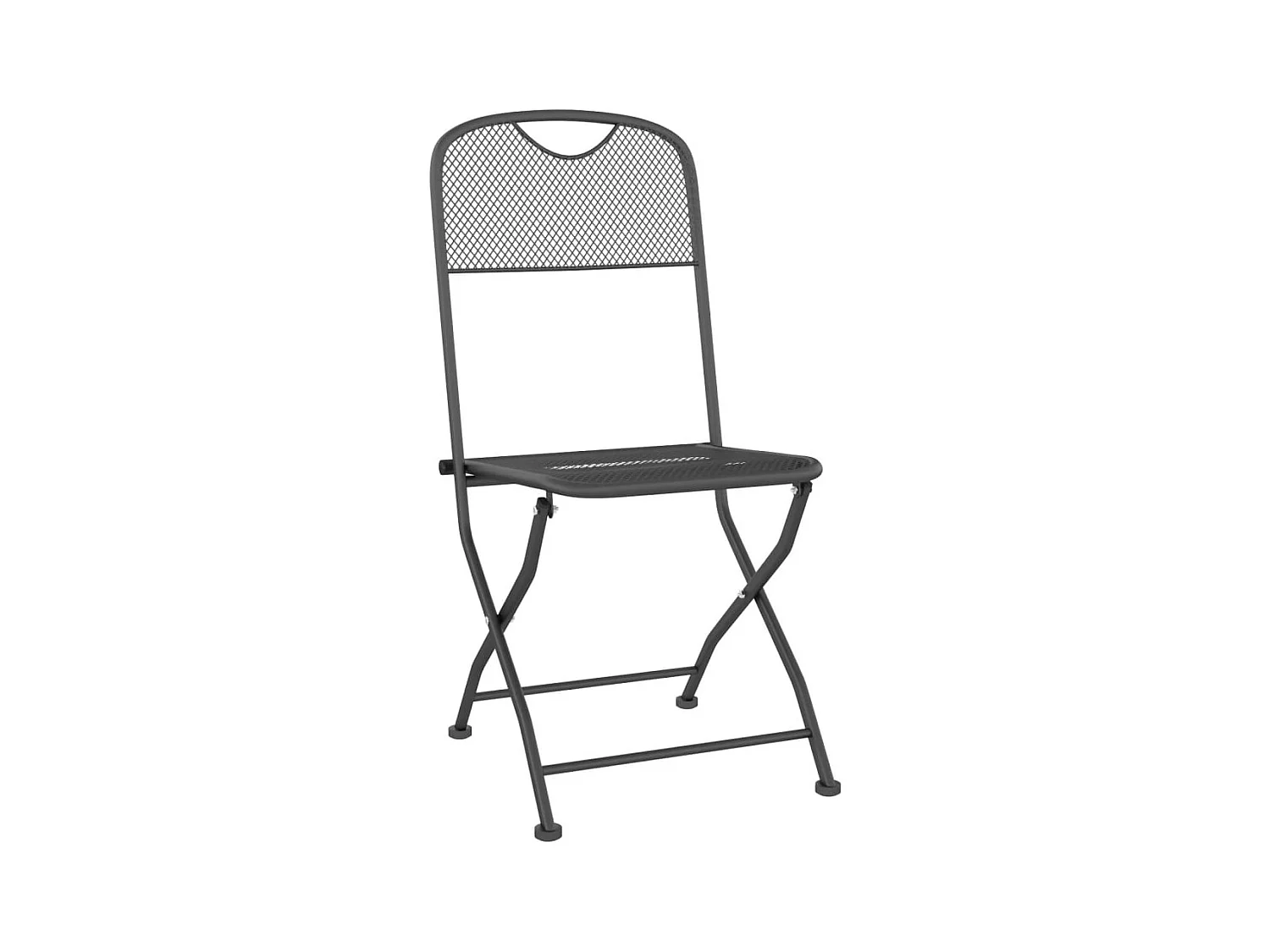 Ensemble à manger de jardin 7 pcs anthracite métal maille