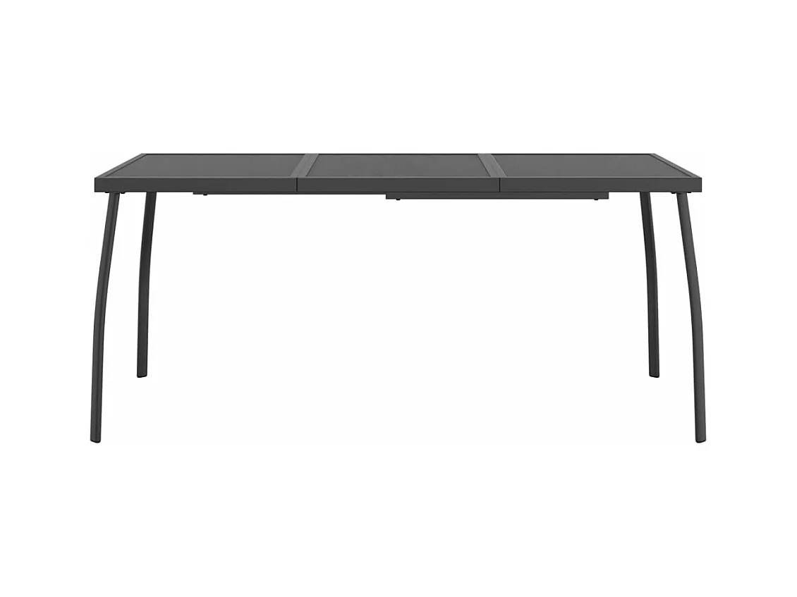 Ensemble à manger de jardin 7 pcs anthracite métal maille