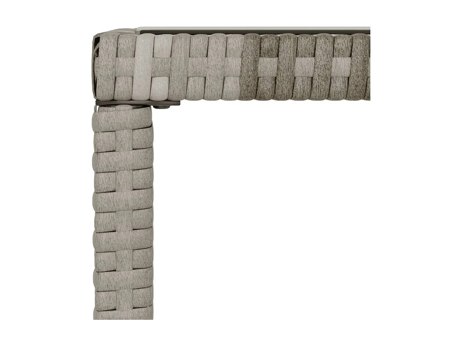 Salon de jardin 4 pcs avec coussins Gris Résine tressée