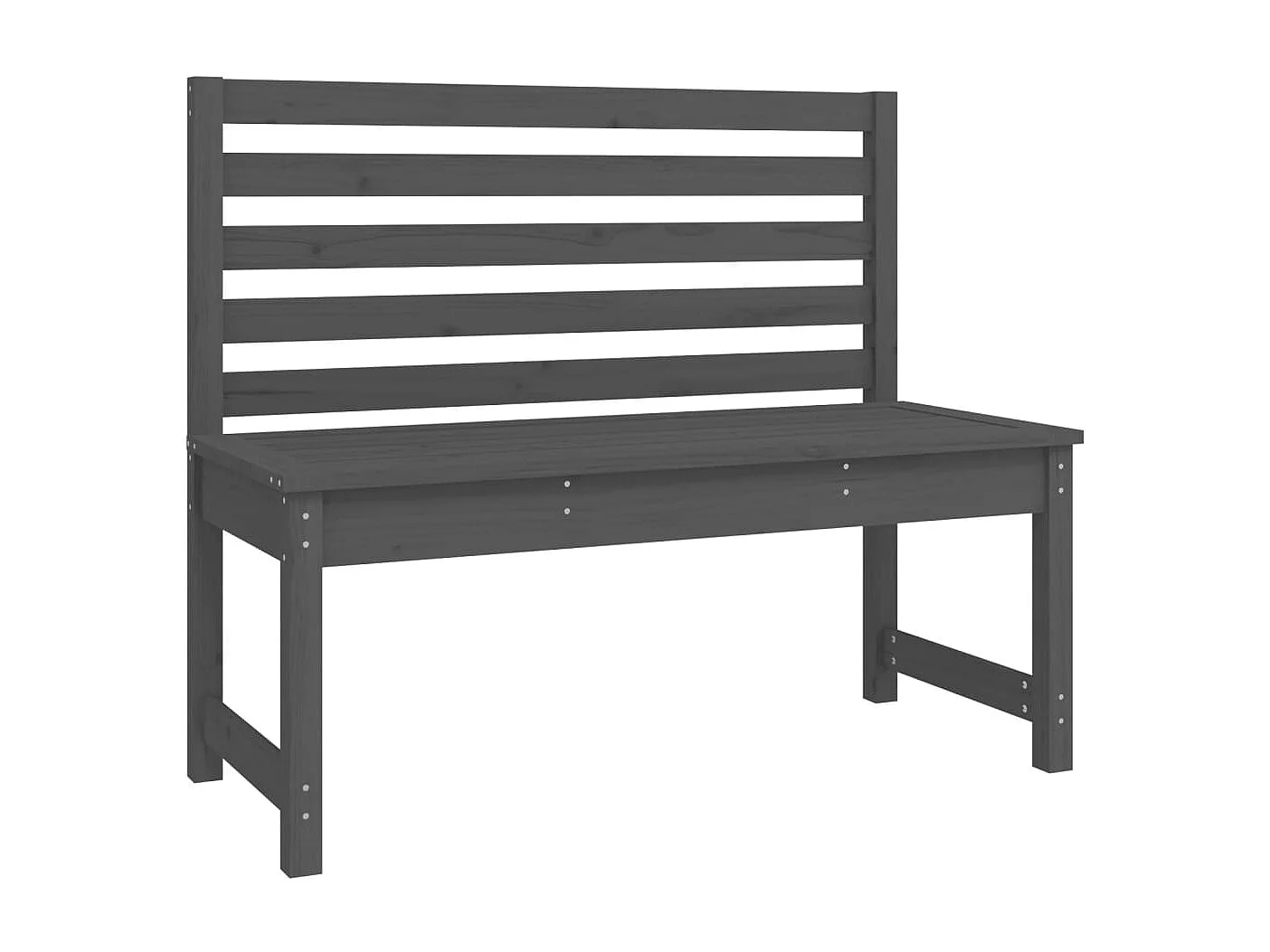 Ensemble à manger de jardin 4 pcs gris bois massif de pin