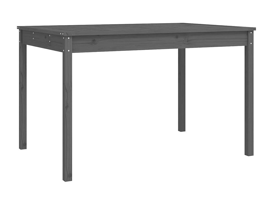 Ensemble à manger de jardin 4 pcs gris bois massif de pin