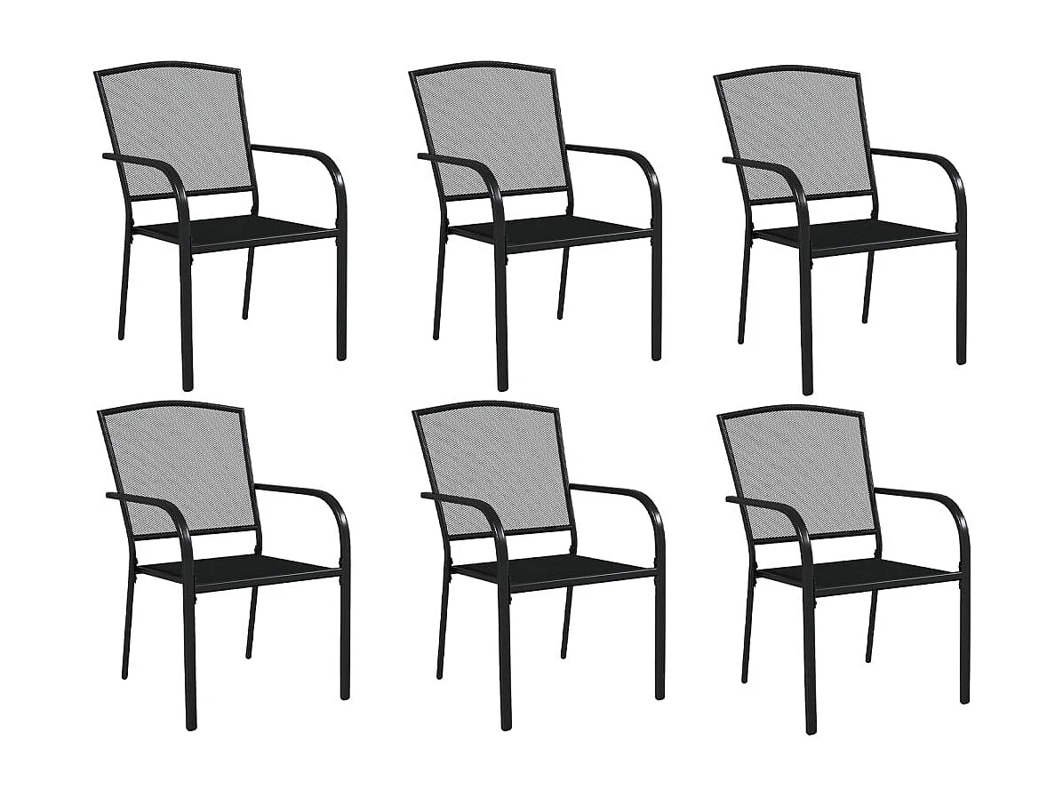 Ensemble à manger de jardin 7 pcs anthracite acier