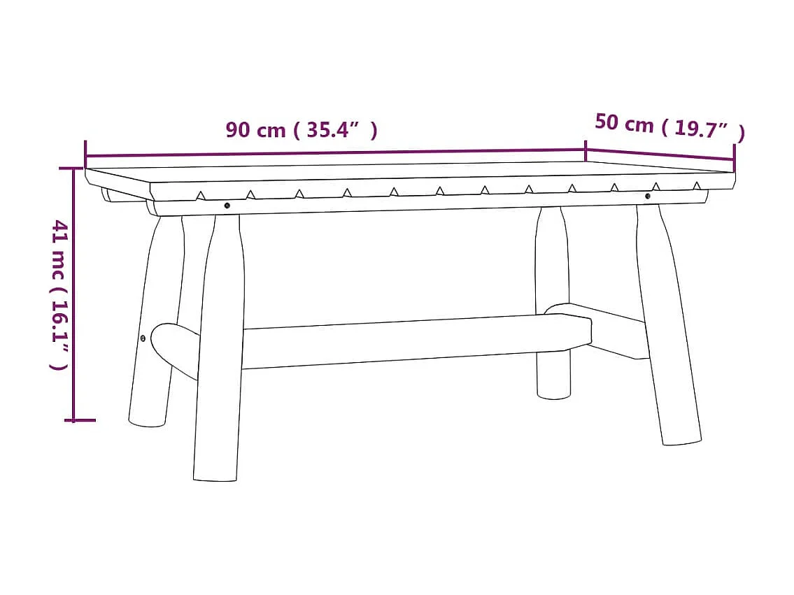 Ensemble de salon de jardin 3 pcs bois massif d'épicéa