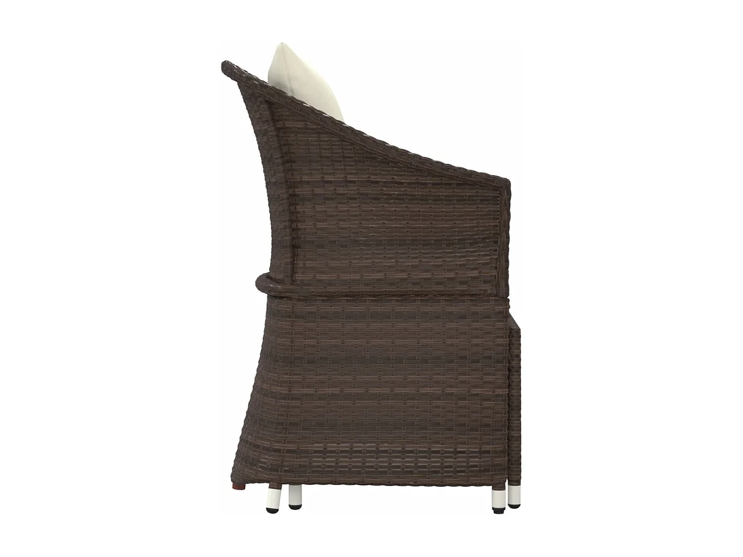 Salon de jardin 2 pcs avec coussins Marron Résine tressée