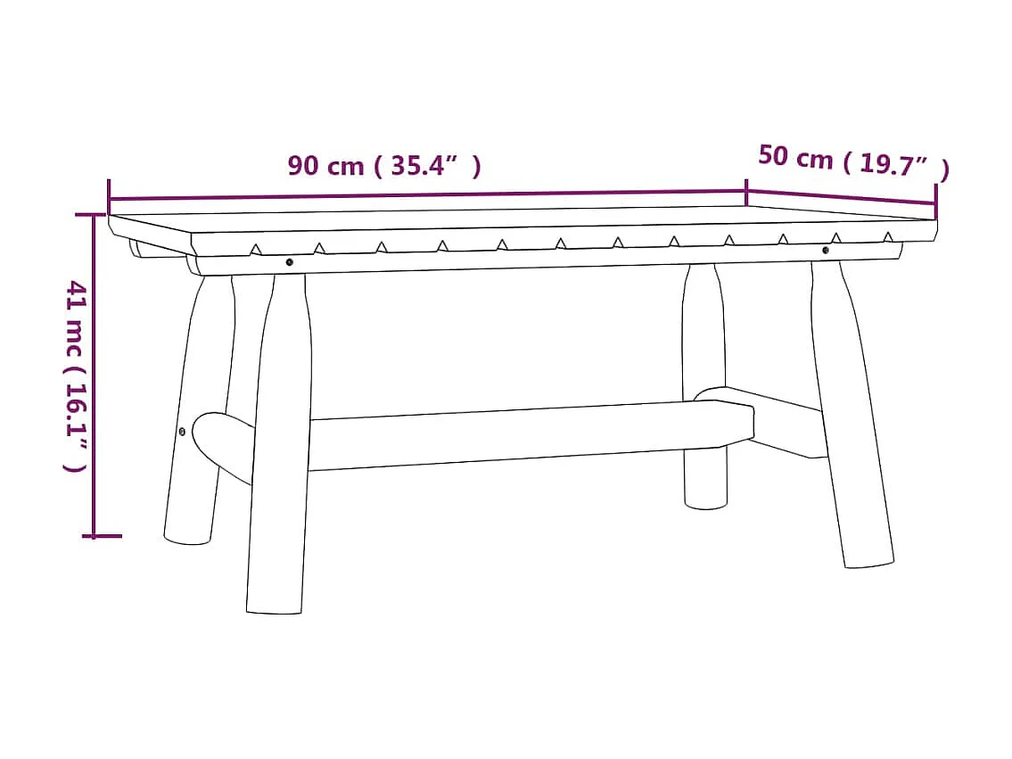 Ensemble de salon de jardin 5 pcs bois massif d'épicéa