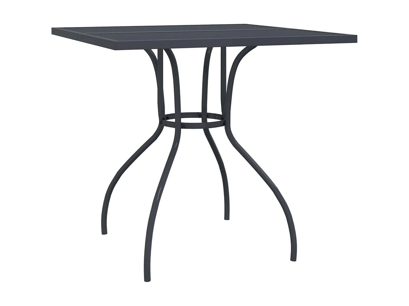 Ensemble à manger de jardin 5 pcs anthracite métal maille