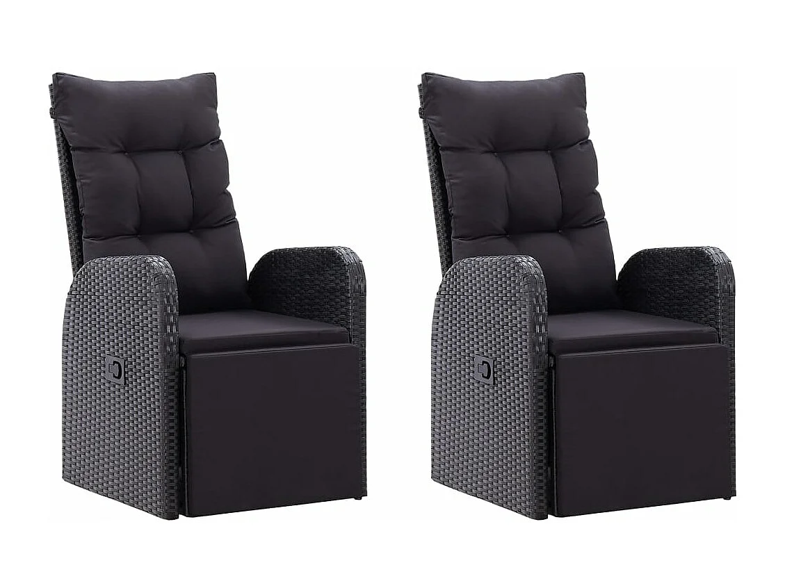 Ensemble de salle à manger de jardin 7 pcs Noir 64