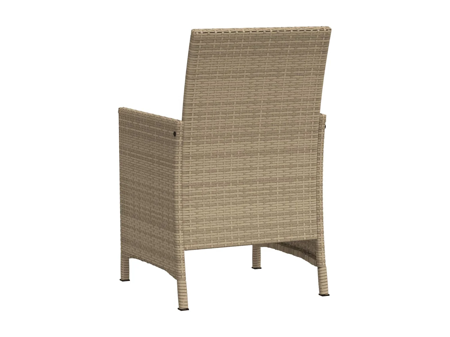 Ensemble de bistro 3 pcs avec coussins beige résine tressée