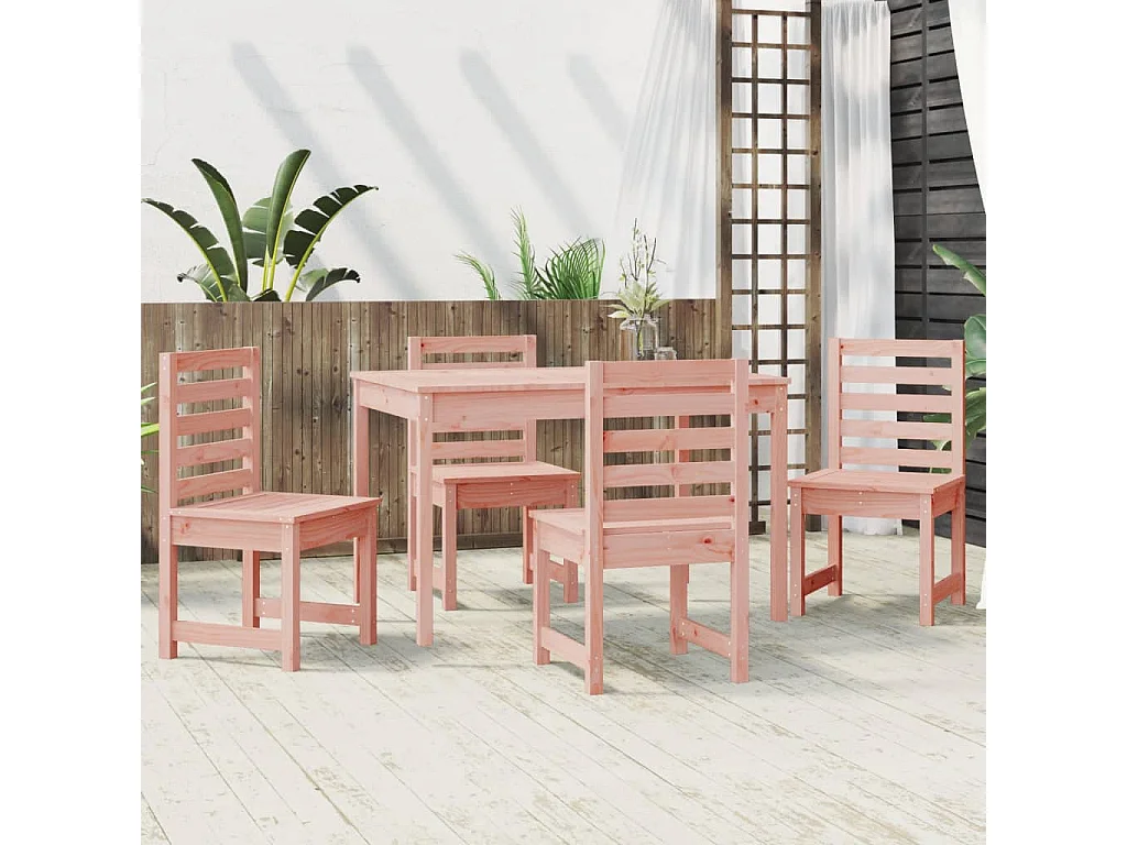 Ensemble à manger de jardin 5 pcs bois massif Douglas