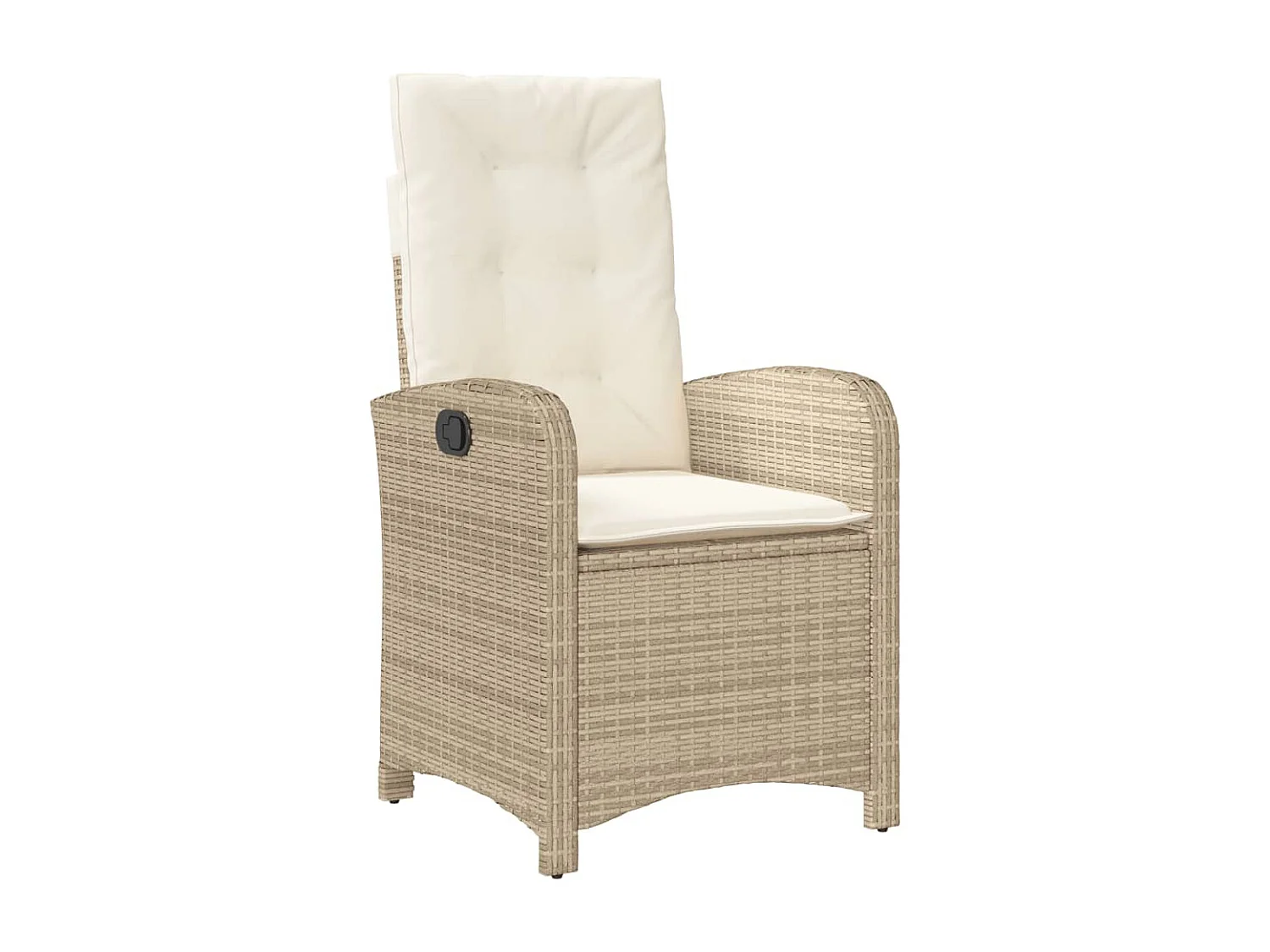 Ensemble à manger de jardin et coussins 9 pcs beige Poly rotin