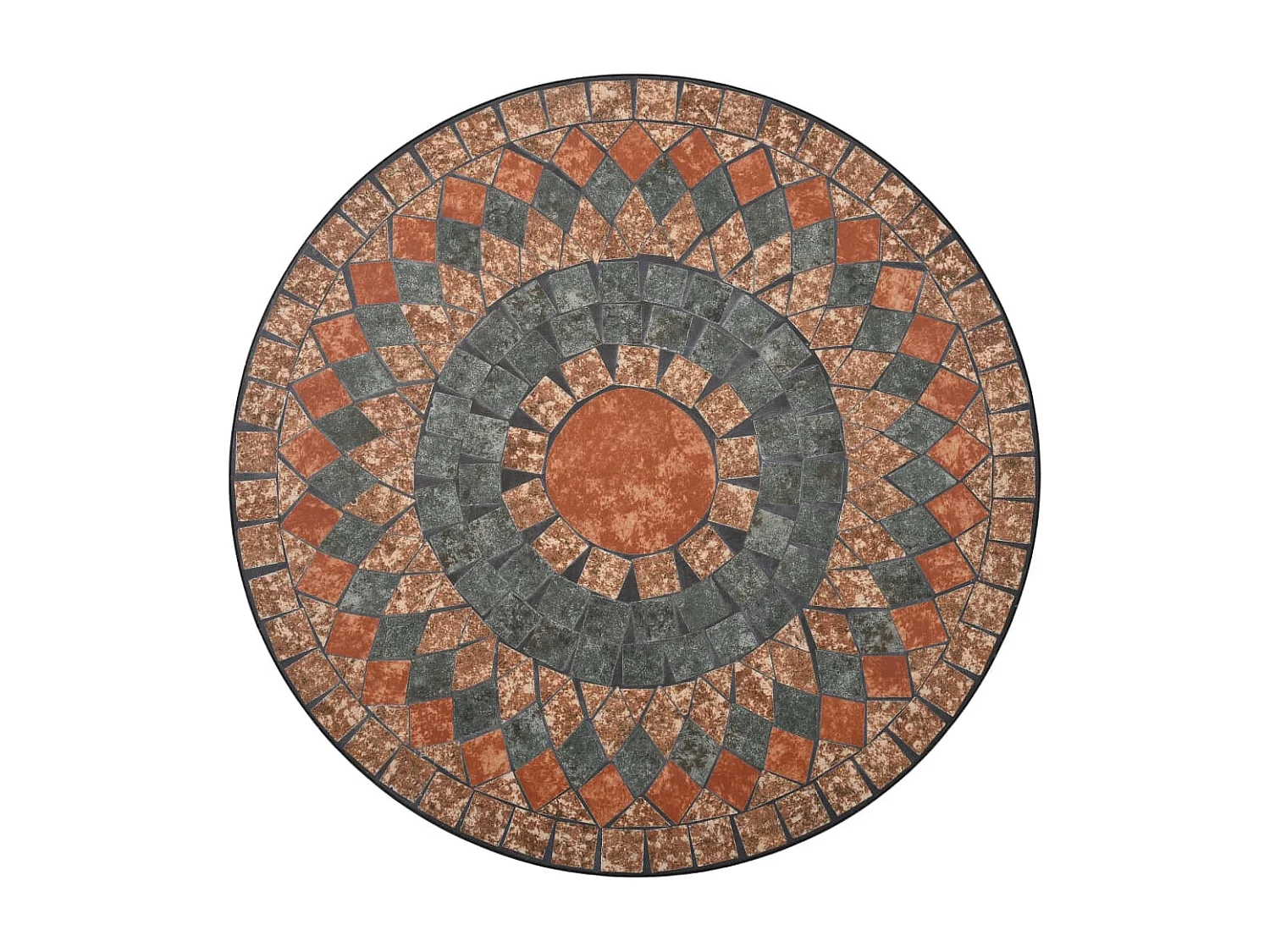 Mobilier de bistro 3 pcs mosaïque Carreau céramique Orange-Gris