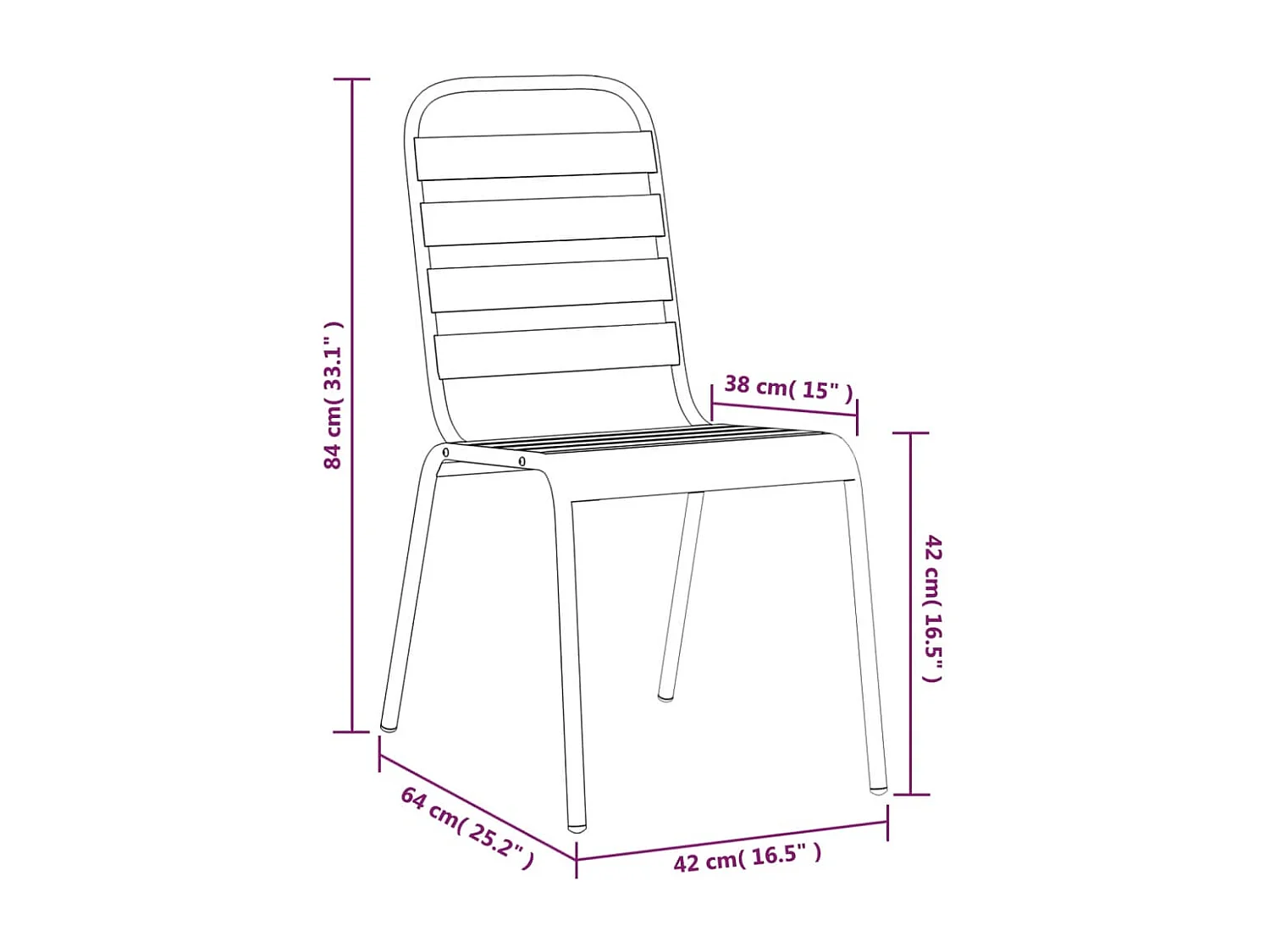 Ensemble à manger de jardin 3 pcs anthracite acier