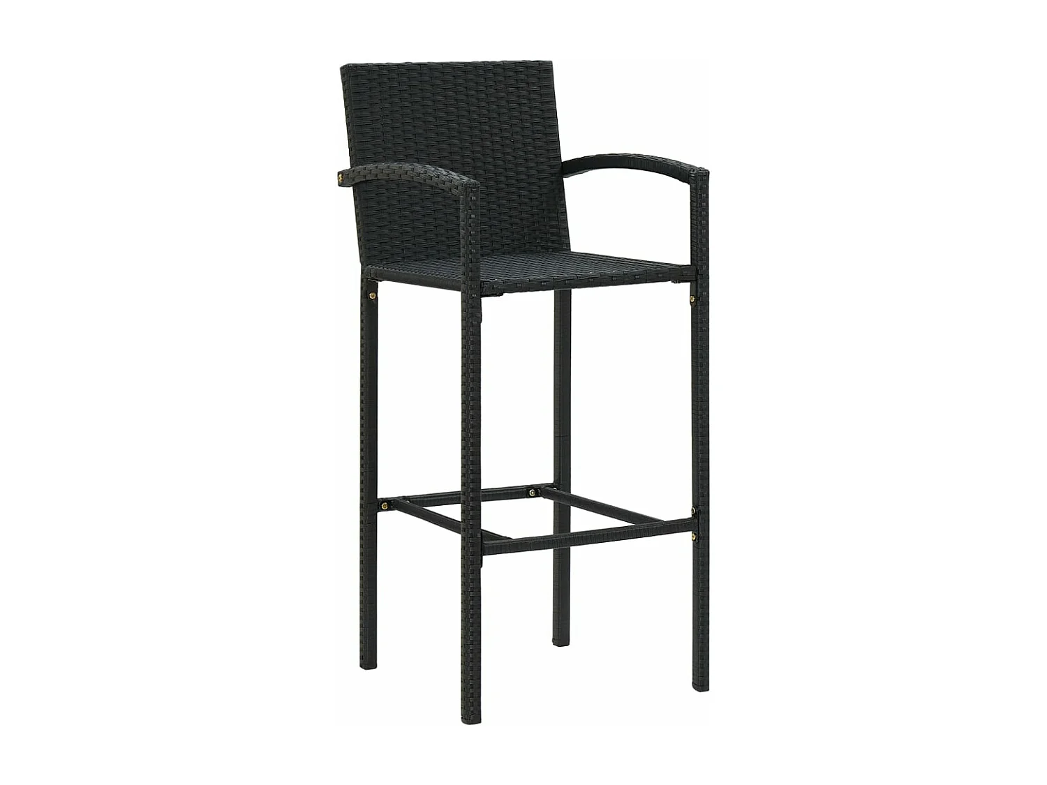 Ensemble de bar de jardin 3 pcs Noir 5