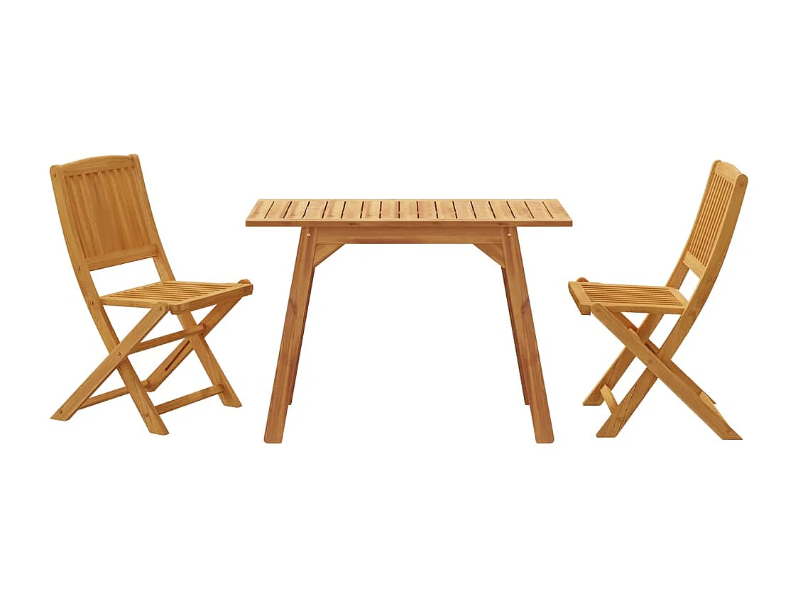 Ensemble à manger de jardin 3 pcs Bois d'acacia solide