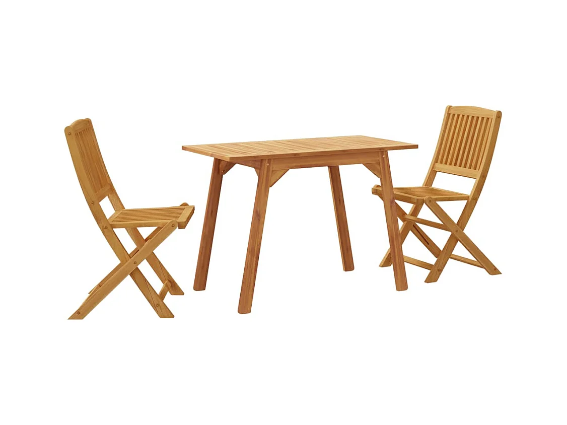Ensemble à manger de jardin 3 pcs Bois d'acacia solide
