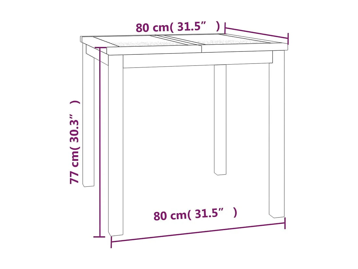 Ensemble à manger de jardin 3 pcs Bois de teck massif