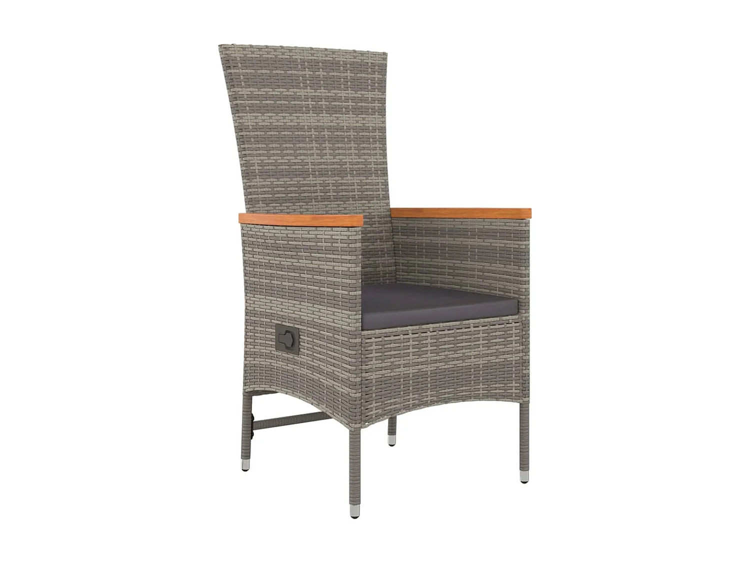 Ensemble à manger de jardin 3 pcs coussins gris résine tressée