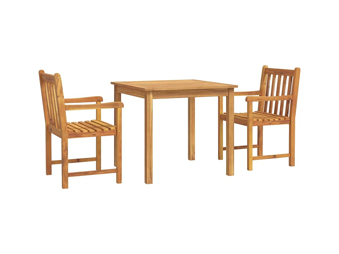 Ensemble à manger de jardin 3 pcs Bois d'acacia solide