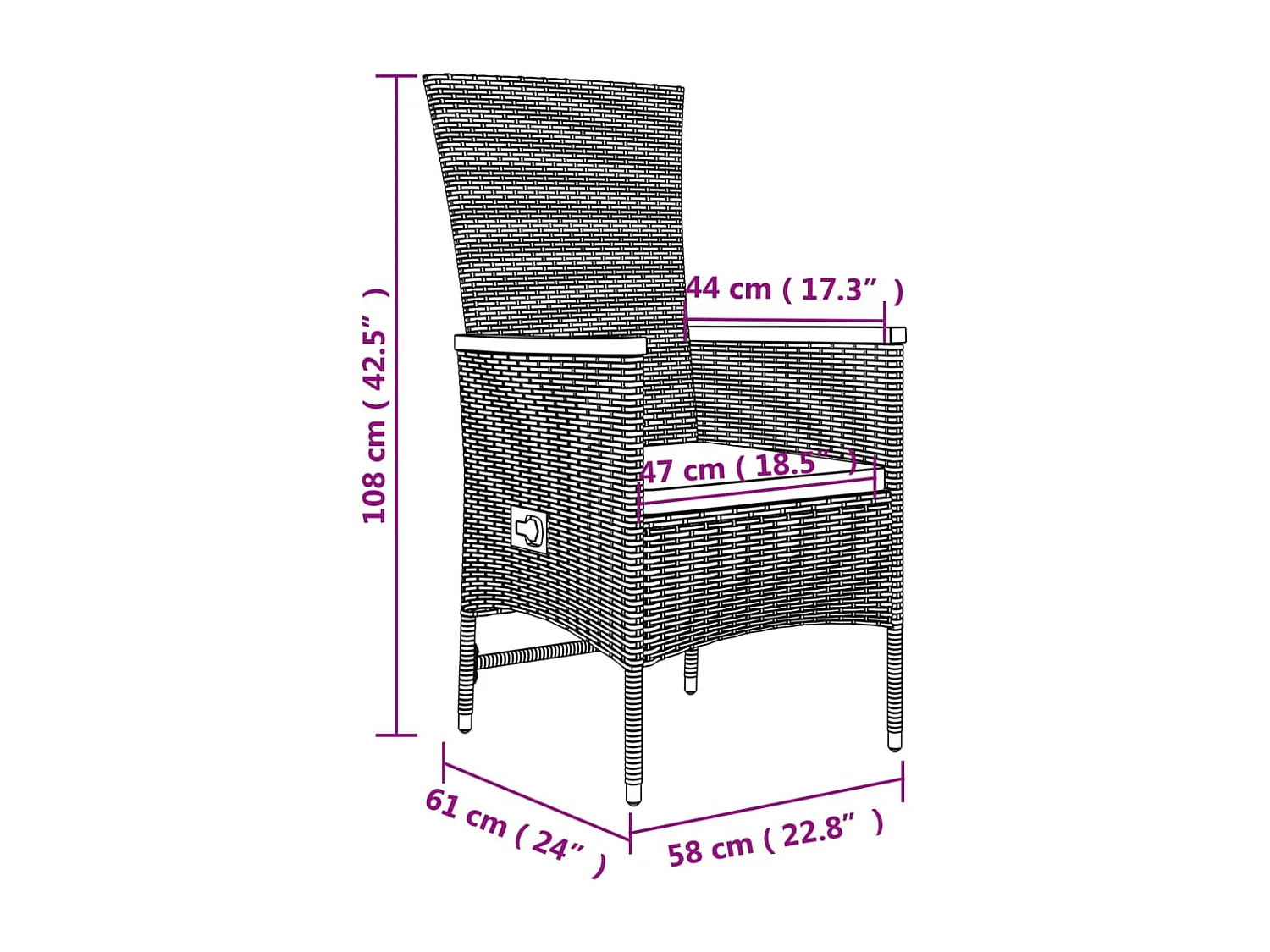 Ensemble à manger de jardin 5 pcs coussins gris résine tressée