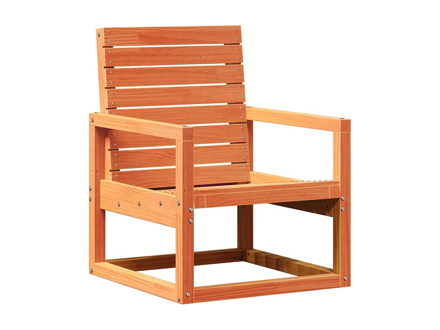 Salon de jardin 3 pcs marron bois de pin massif