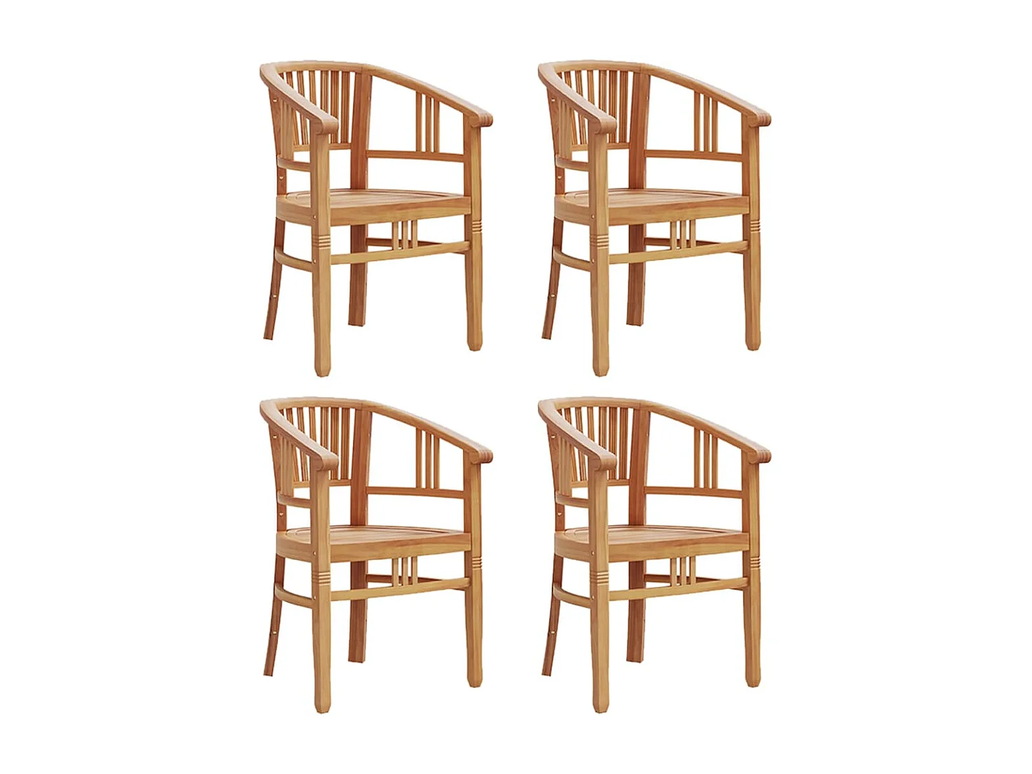 5-delige Tuinset massief teakhout