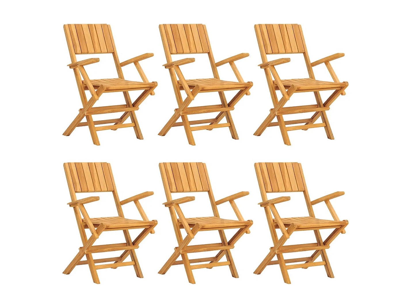 Ensemble à manger de jardin 7 pcs Bois de teck solide