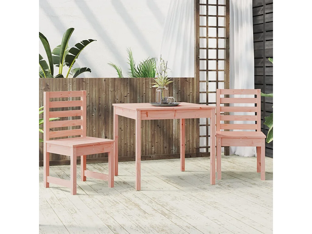 Ensemble de bistrot de jardin 3 pcs bois massif Douglas