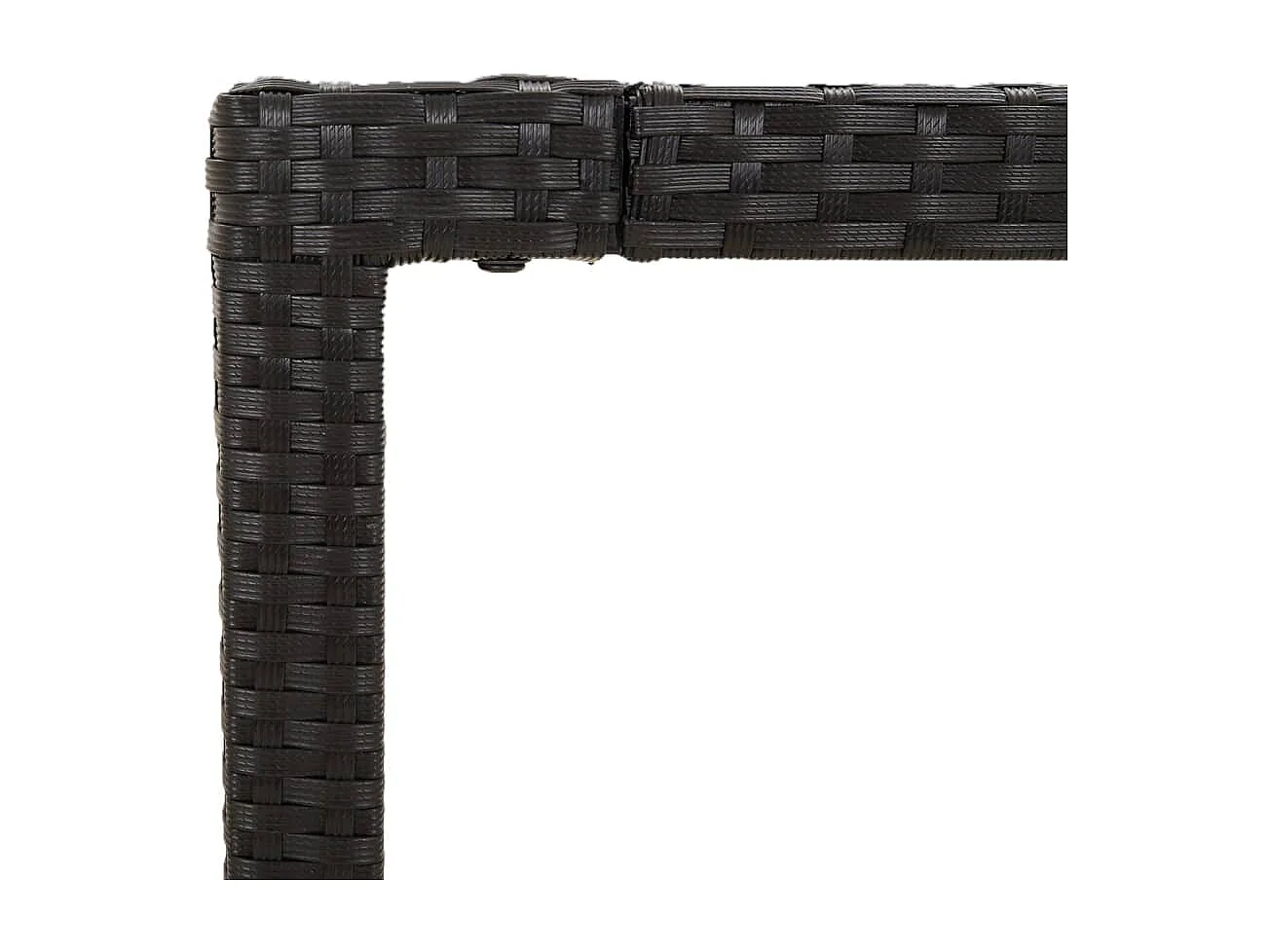 Ensemble de bistro 3 pcs avec coussins noir résine tressée