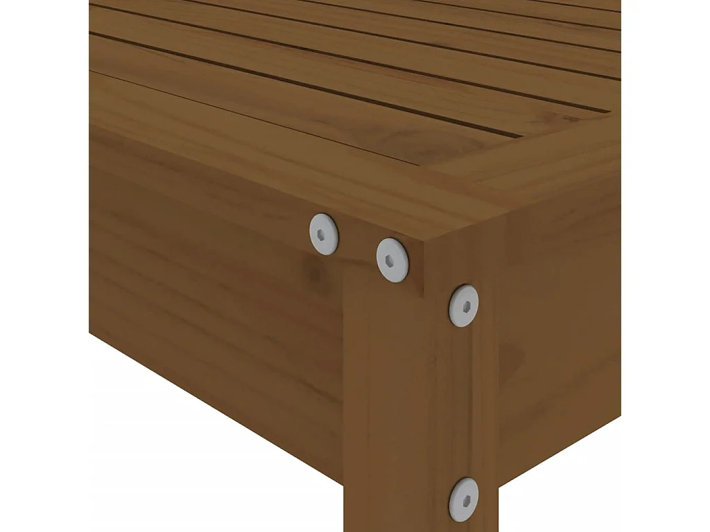 Ensemble de bar de jardin 5 pcs marron miel bois de pin massif