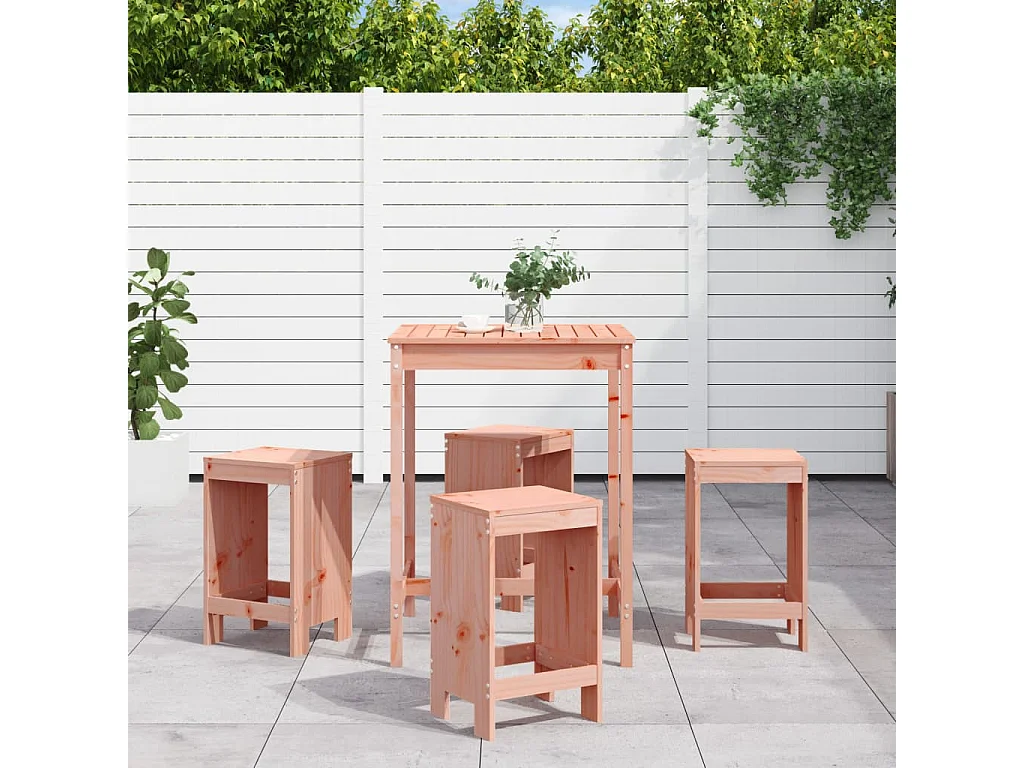 Ensemble de bar de jardin 5 pcs bois massif de Douglas