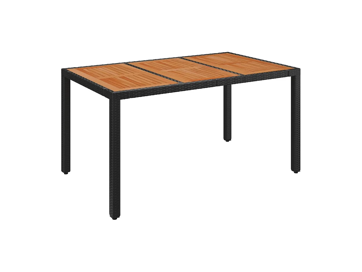 Ensemble à manger de jardin coussins 7pcs Noir Résine tressée