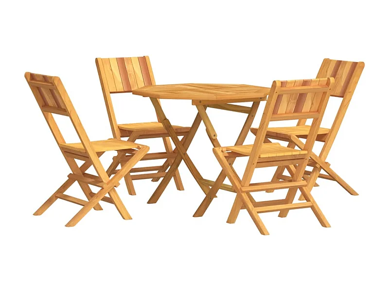 Ensemble à manger de jardin 5 pcs Bois de teck massif