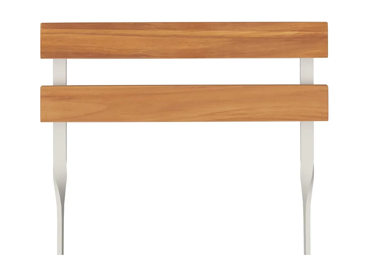 Ensemble de bistro pliable 5 pcs Bois d'acacia solide et acier