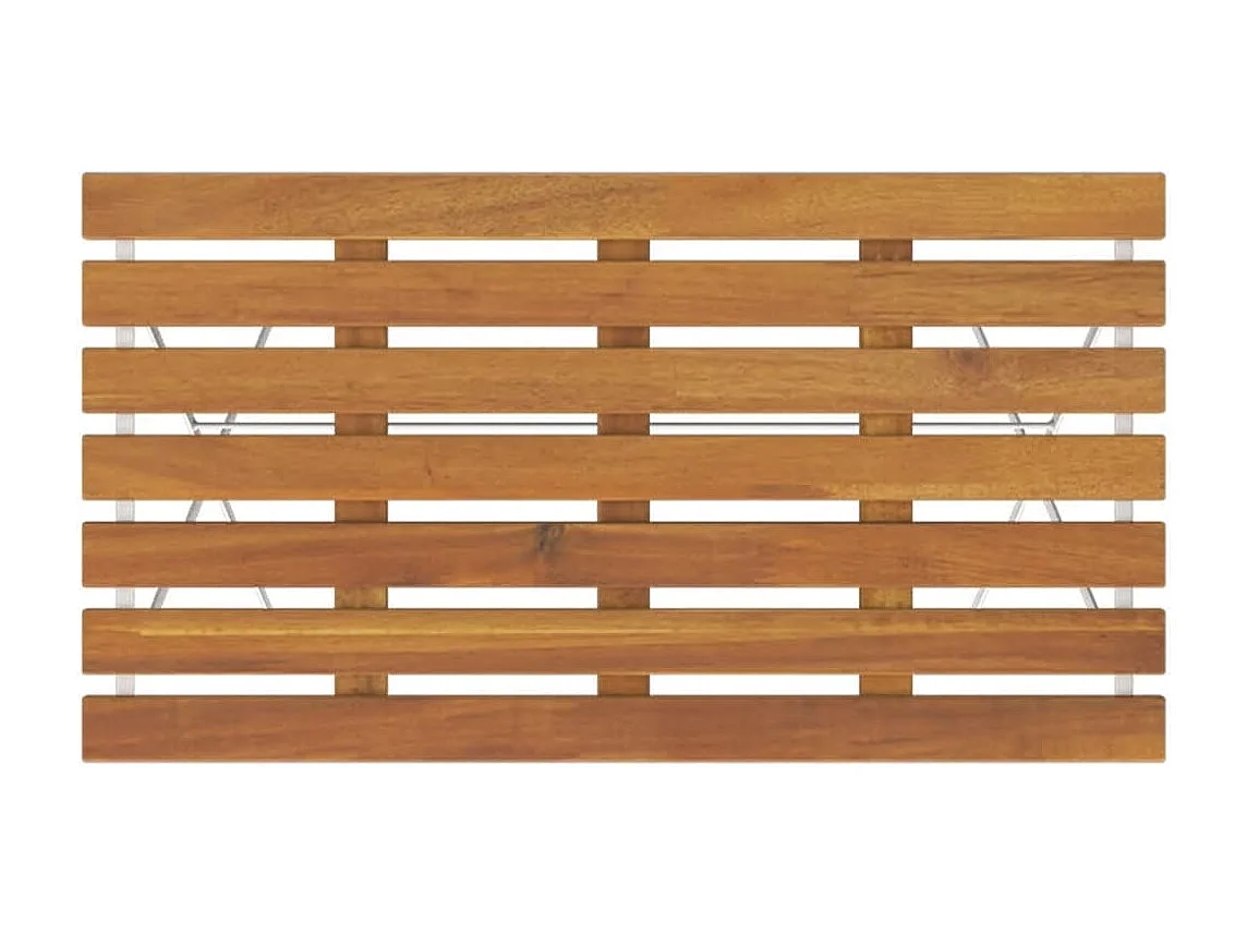 Ensemble de bistro pliable 5 pcs Bois d'acacia solide et acier