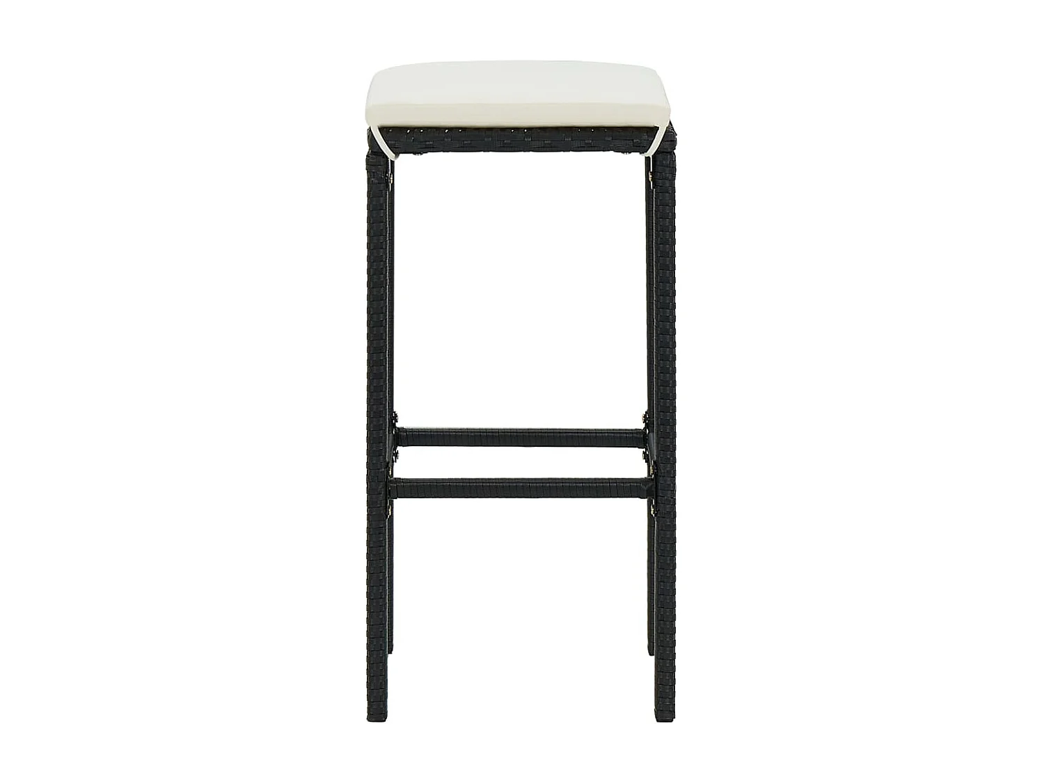 Ensemble de bar de jardin avec coussins 5 pcs Noir 9