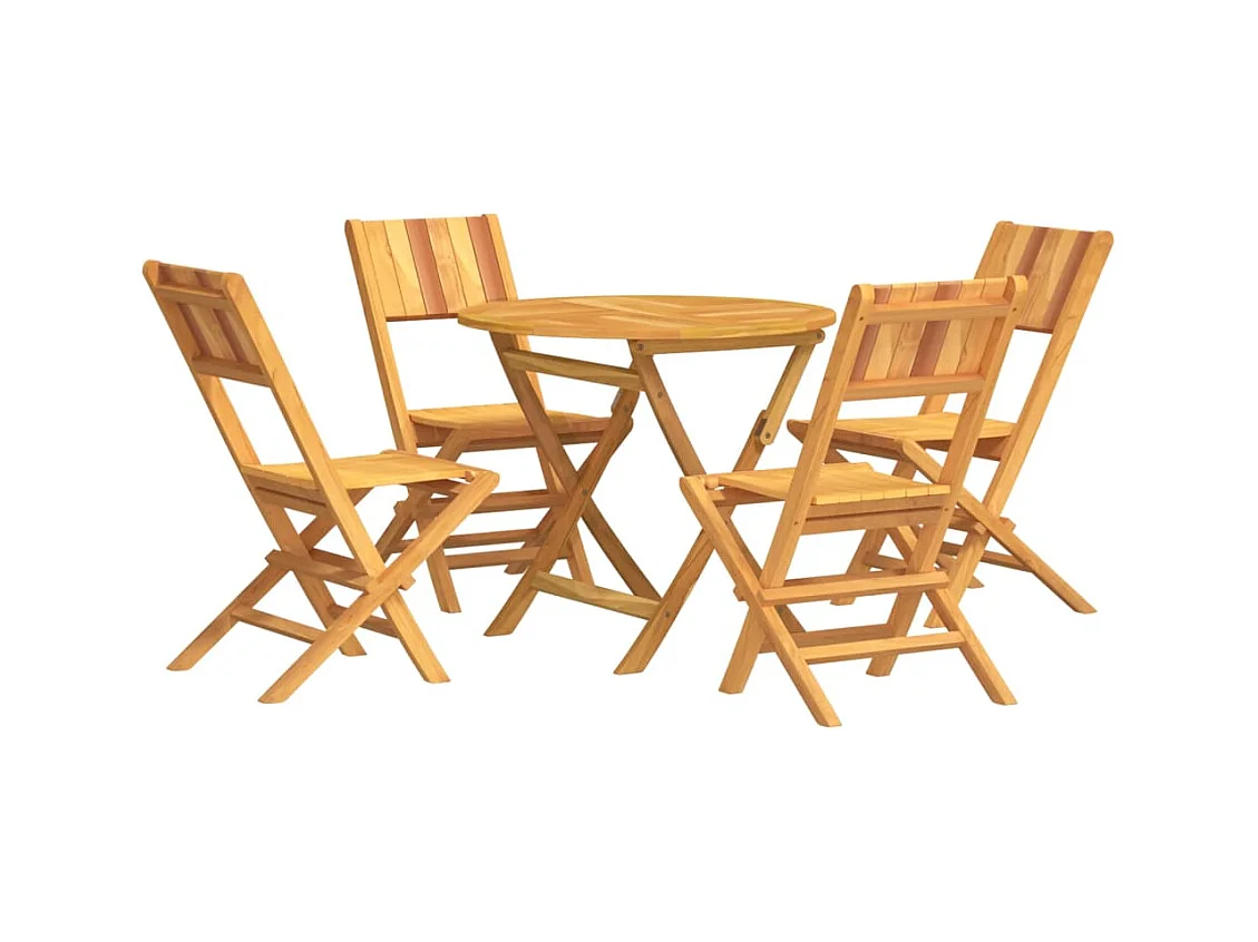 Ensemble à manger de jardin 5 pcs Bois de teck massif
