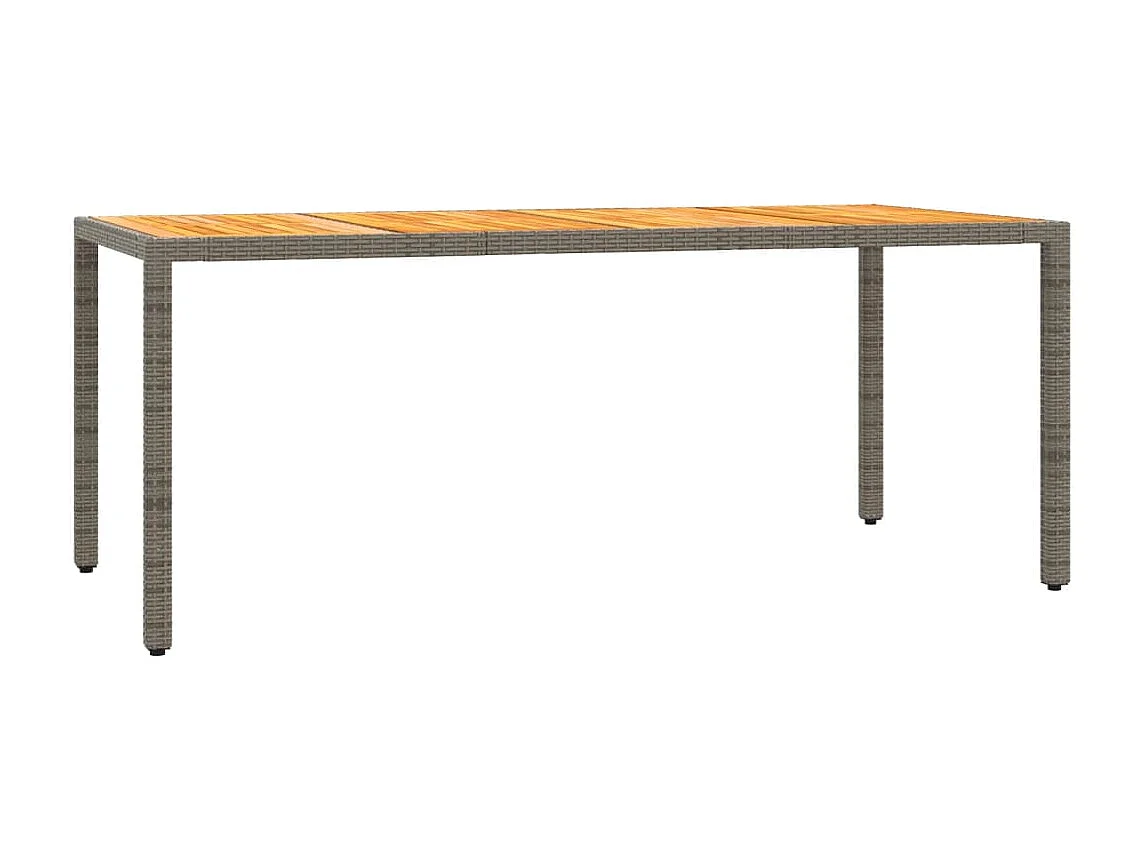 Ensemble à manger de jardin et coussins 7 pcs gris rotin