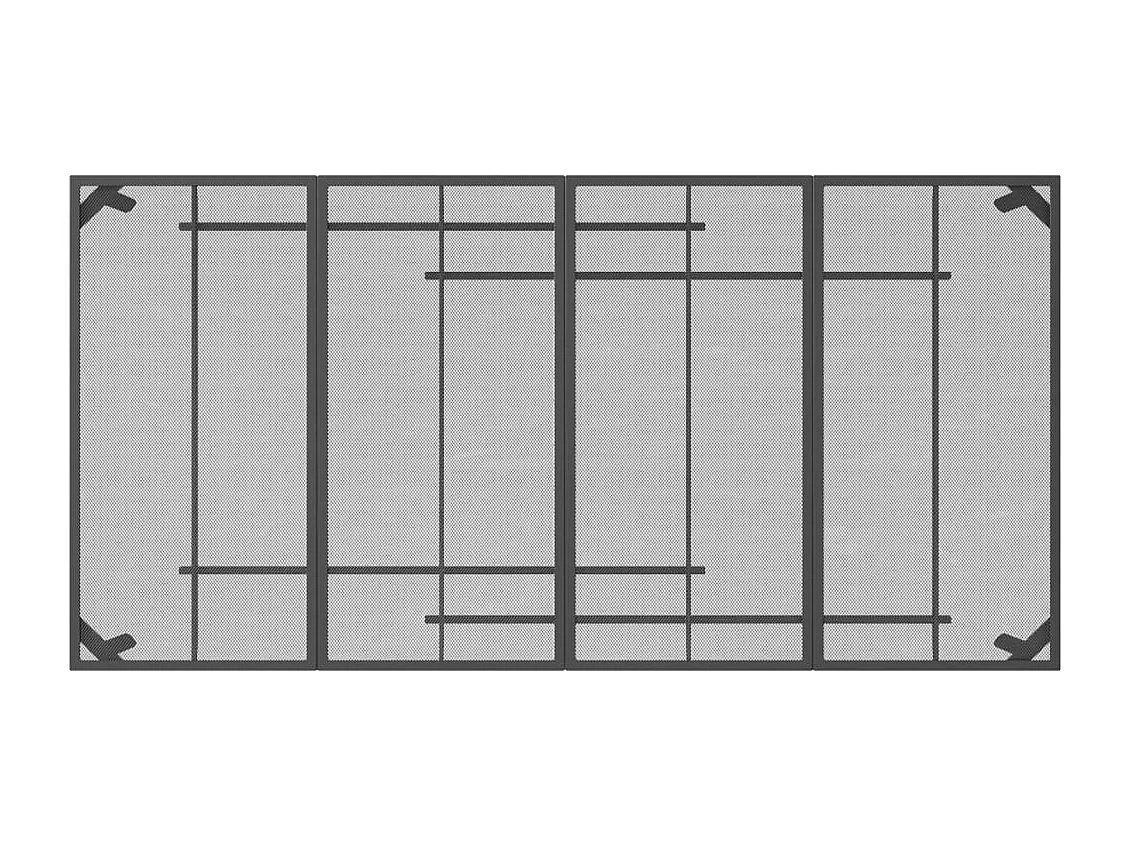 Ensemble à manger de jardin 9 pcs anthracite métal maille